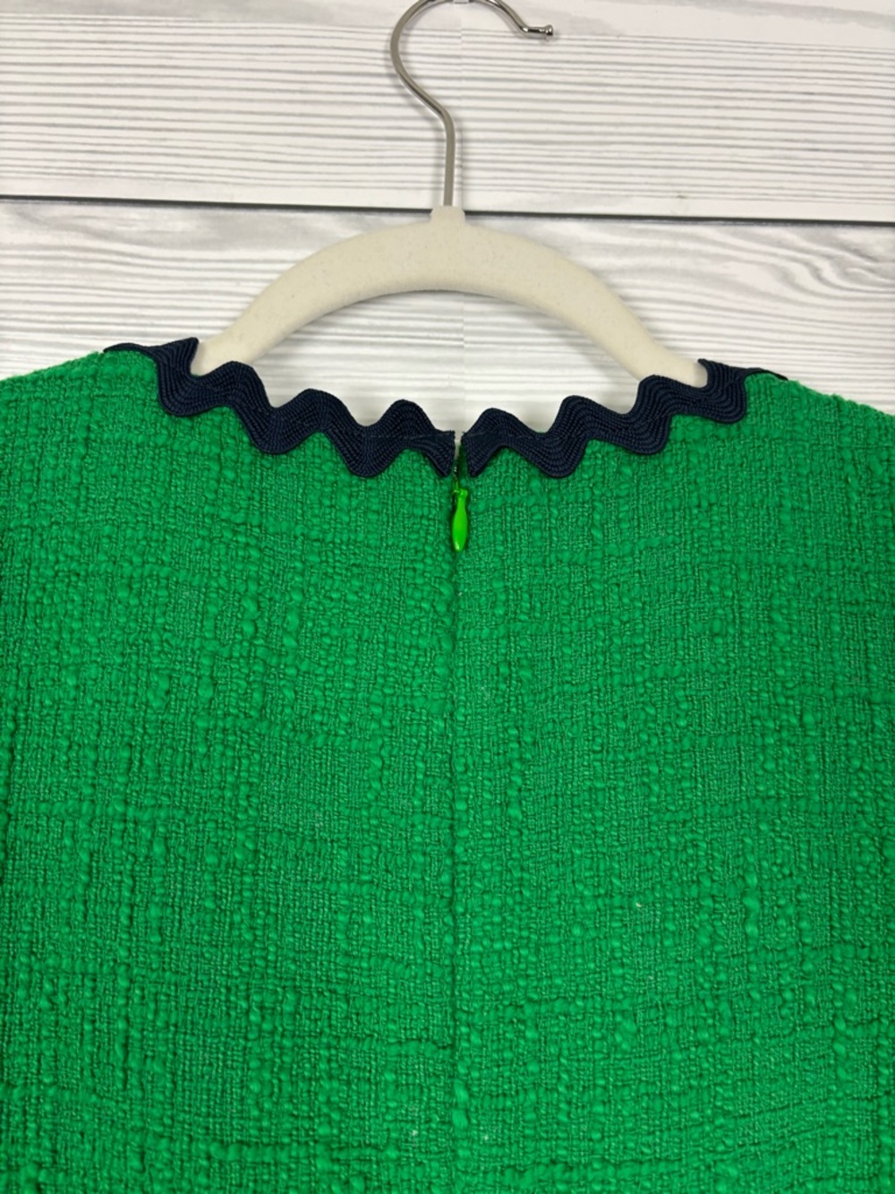 J. Crew Green Sheath Dress Textured Tweed Size 6 Tall Workwear - Picture 8 of 9